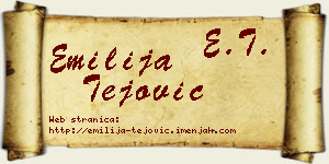 Emilija Tejović vizit kartica